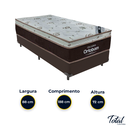 Ver imagem 3 de Cama Box Solteiro Marrom e Colchão Sleep King Molas Ensacadas Ortobom