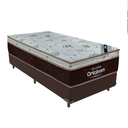 Ver imagem 1 de Cama Box Solteiro Marrom e Colchão Sleep King Molas Ensacadas Ortobom
