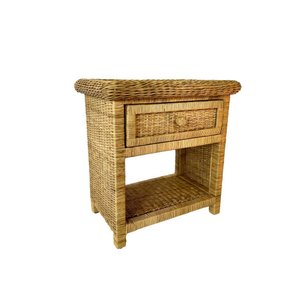 Mesa de Cabeceira de Junco Natural Rl - Bamboo Style 50cm