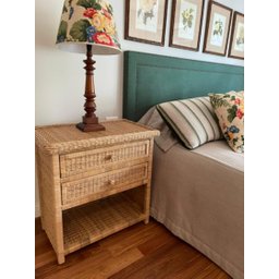 Mesa de Cabeceira de Junco Natural Rl - Bamboo Style 50cm - 2