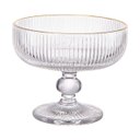 Ver imagem 1 de Jogo de 6 Taças para Sobremesa Cameratta em Cristal Ecológico com Borda Dourada 310 Ml - L'hermitage