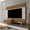 Painel Para TV de até 60 Pol. com Nicho e Prateleira – Dubai - Freijó/Off White - 1