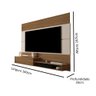 Painel Para TV de até 60 Pol. com Nicho e Prateleira – Dubai - Freijó/Off White - 5