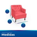 Ver imagem 7 de Kit 2 Poltronas para Sala de Estar Clássica Confortável e Reforçada Suede Elizabeth