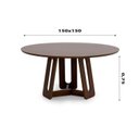 Ver imagem 4 de Conjunto Sala de Jantar 6 Lugares Redonda Madeira Maciça Cecília Marrom e Bege