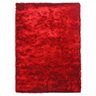 Tapete para Sala Shaggy Vermelho Fio de Seda - 2,50 x 2,00M - 1