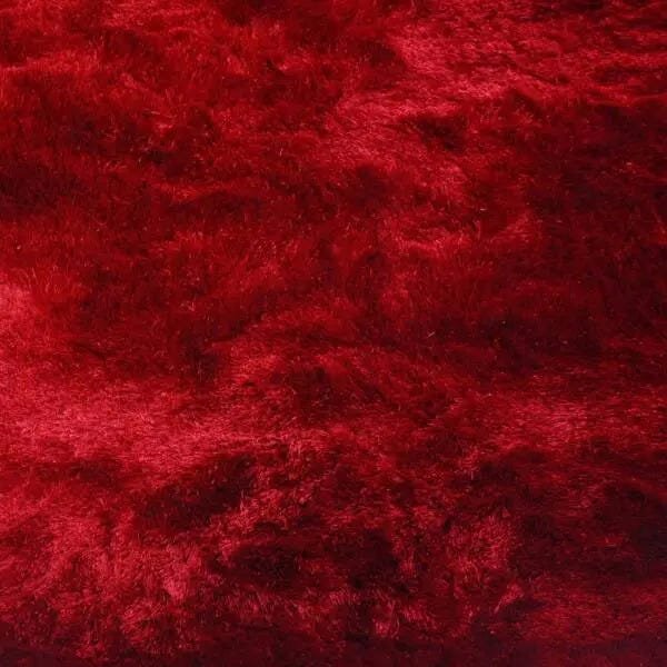 Tapete para Sala Shaggy Vermelho Fio de Seda - 2,50 x 2,00M - 3
