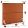 Cabeceira Cama Box Casal Com Tachas 140 cm Vicenza L02 Tecido Terracota - Lyam Decor - 3