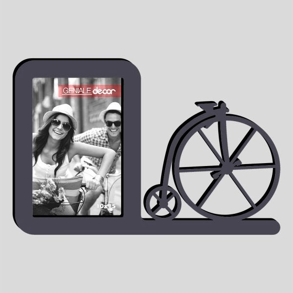 Porta-retrato Quadro Para Presentear Ciclista Bicicleta Bike Retrô Preto - 2