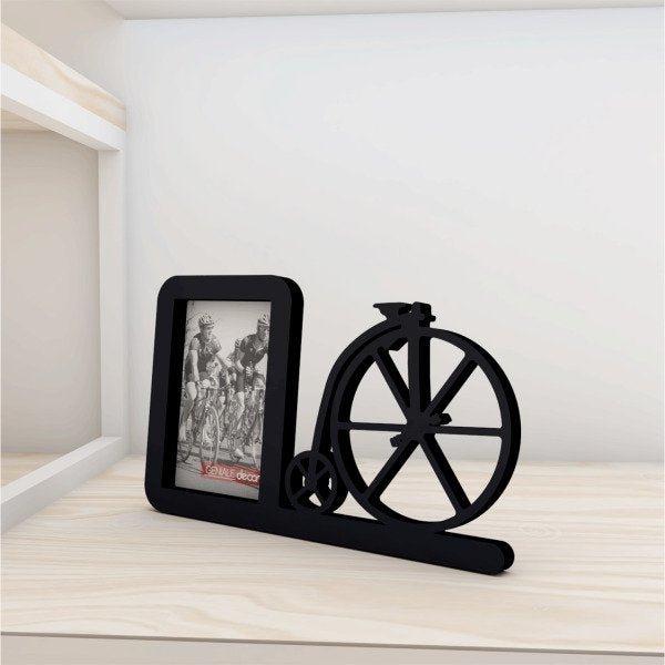 Porta-retrato Quadro Para Presentear Ciclista Bicicleta Bike Retrô Preto - 3