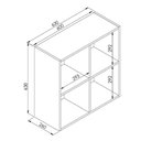 Ver imagem 2 de Nicho Organizador Multifuncional Colméia 63x63cm Funcionale Ae070 Art In Móveis - Preto