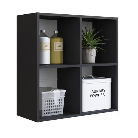 Nicho Organizador Multifuncional Colméia 63x63cm Funcionale Ae070 Art In Móveis - Preto