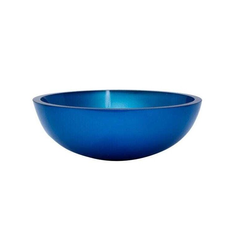 Cuba de Vidro para Banheiros e Lavabos 30 Cm - Azul Matisse