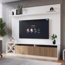 Ver imagem 3 de Estante para TV até 60 Polegadas 200cm 2 Portas Branco/Brise 2027