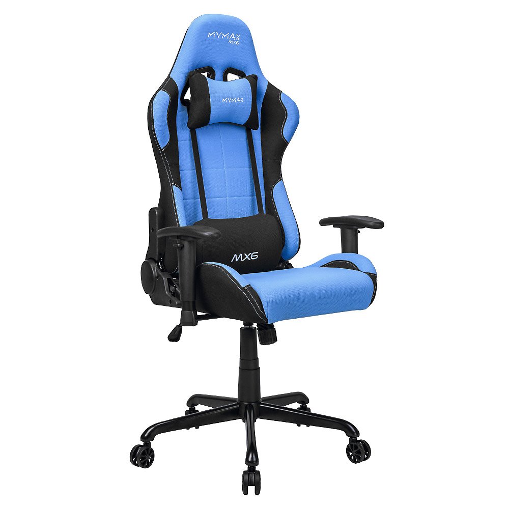 Cadeira Gamer Mx6 Giratória Azul e Preto Mymax - 2