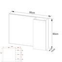 Ver imagem 3 de Espelheira para Banheiro 1 Porta 80cm Multimóveis CR10082 Mármore Branco