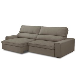 Sofá Retrátil Reclinável 4 Lugares 280cm Macau F05 Veludo Castor - Mpozenato - 6