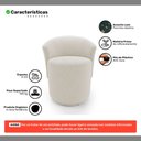 Ver imagem 6 de Kit 02 Poltronas e 01 Namoradeira Orgânica Mavi Bouclê Creme - Desk Design