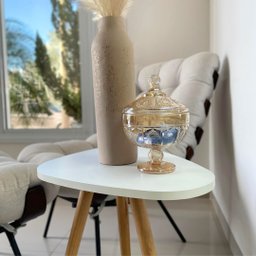 Mesa Lateral Sala Pé Palito Decorativa Tampo Orgânico para Interiores - 2