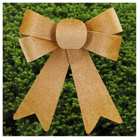 Kit 12 Enfeite Árvore Natal Laço Dourado 17,5cm