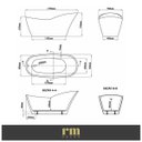 Ver imagem 7 de Banheira Freestanding Imersão Roma Branco 1,7m Pex