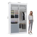 Ver imagem 3 de Guarda Roupa Modulado 134,50cm 4 Portas e 4 Gavetas Alpes Luciane Móveis