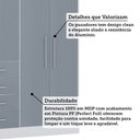 Ver imagem 4 de Guarda Roupa Modulado 134,50cm 4 Portas e 4 Gavetas Alpes Luciane Móveis