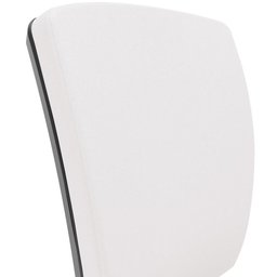 Kit 03 Cadeiras de Escritório Fixa Executiva Office Preto Slim Alta Flexi P03 Vinil Branco - Lyam - 8