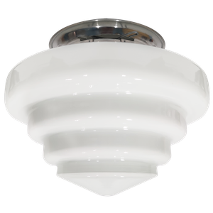 Plafon Fashion Retro Alumínio Drops Escada Boca 10 Leitoso