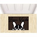 Ver imagem 1 de Tapete Capacho Vinil Bem Vindo Bulldog Pets para Decoração.:marrom