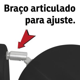 Kit 2 Arandelas Articuladas Retrô Bola Preto/Branco - 6