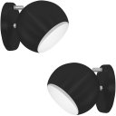 Ver imagem 1 de Kit 2 Arandelas Articuladas Retrô Bola Preto/Branco