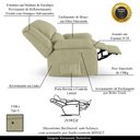 Ver imagem 3 de Poltrona do Papai Reclinável Sala de Cinema Madrid Power Touch USB Linho Bege G26 Gran Belo