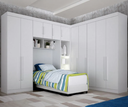 Ver imagem 1 de Modulado Solteiro Orion 100%MDF Branco - Leifer Móveis