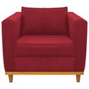 Ver imagem 7 de Kit Sofá 2 Lugares e Poltrona Europa Suede Vermelho - Am Decor