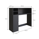 Ver imagem 3 de Armário Multiuso Lateral Berlim 1 Porta 3 Nichos B52 Emovell:preto