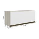 Ver imagem 3 de Armario Aereo Basc Mdf 70 Cm Kali 16339 Bianco Toq Branco Uv Nicioli