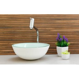 Kit: Cuba Redonda 30 Cm Branca + Torneira Link + Válvula + Sifão - 3 Kit: Cuba Redonda 30 Cm Branca + Torneira Link + Válvula + Sifão - 3