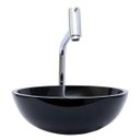 Ver imagem 1 de Kit: Cuba Redonda 35 Cm Preta + Torneira Link Alta + Válvula Click