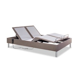 Cama Ajustável Tonolli Ergomatic Linho Bege - Solteiro-King 96x203 - 2
