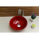 Ver imagem 4 de Kit: Cuba Redonda 35 Cm Vermelha + Torneira Link Alta + Válvula Click