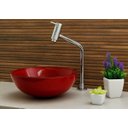 Ver imagem 2 de Kit: Cuba Redonda 35 Cm Vermelha + Torneira Link Alta + Válvula Click