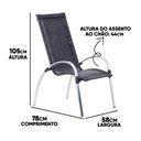 Ver imagem 3 de Jogo de 4 Cadeiras e Mesa em Alumínio para Piscina, Varanda