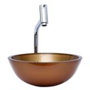 Ver imagem 1 de Kit: Cuba Redonda 35 Cm Bronze + Torneira Link + Válvula + Sifão