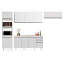 Ver imagem 6 de Armário de Cozinha Modulada 4 Peças CP11 Balcão com Tampo Branco - Lumil Lumil Móveis