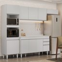 Ver imagem 2 de Armário de Cozinha Modulada 4 Peças CP11 Balcão com Tampo Branco - Lumil Lumil Móveis