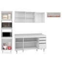 Ver imagem 5 de Armário de Cozinha Modulada 4 Peças CP11 Balcão com Tampo Branco - Lumil Lumil Móveis