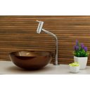 Ver mais imagens de Kit: Cuba Redonda 35 Cm Marrom + Torneira Link + Válvula + Sifão