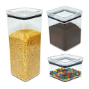 Ver imagem 1 de Kit 3 Potes Herméticos Quadrados 480/1000/2200ml Paramount