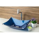 Ver imagem 3 de Kit: Cuba de vidro Retangular Azul Marine + Torneira Link Alta + Válvula